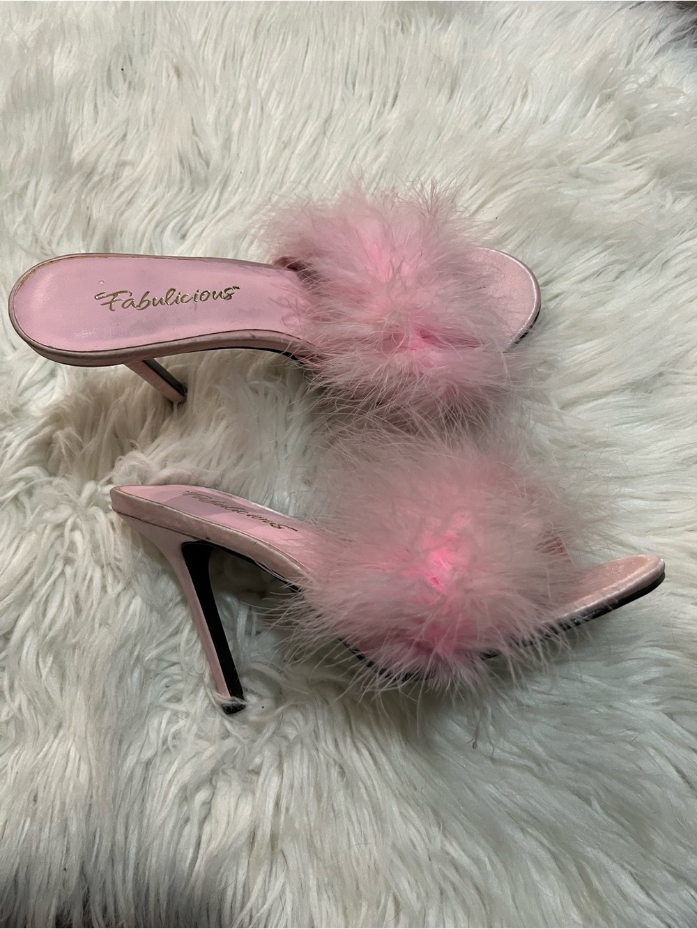 Pink Fluffy Pleaser Heel BRAND NEW - Picture 3 of 7